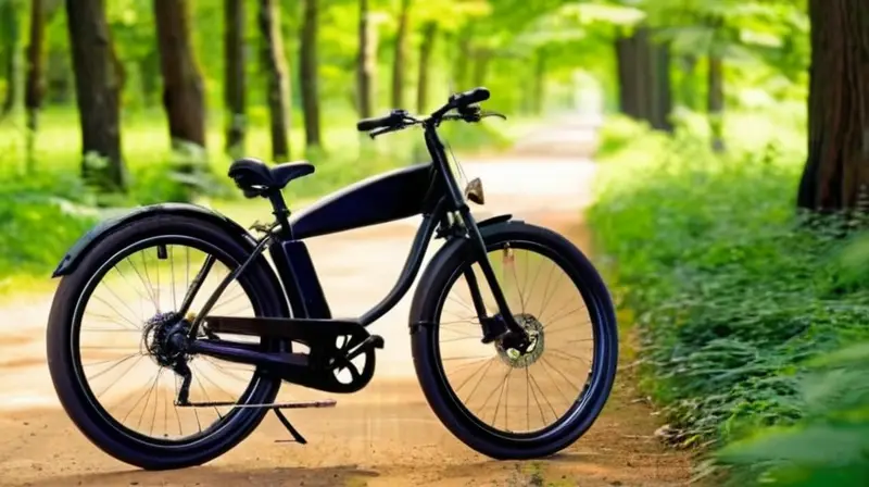 Bicicleta de diseño angular y robusto