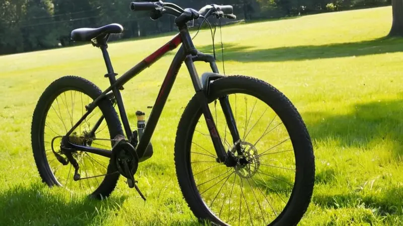 Una bicicleta de montaña desgastada