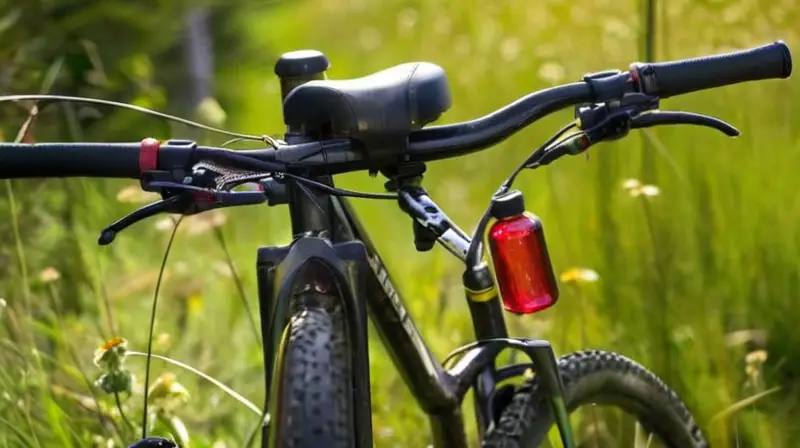 Una bicicleta de montaña robusta reposa contra una cerca de madera