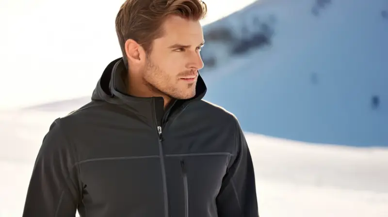 Chaqueta negra ajustada de tejido Alpha® y NeoShell®, con detalles intrincados y un diseño ligero e insulated