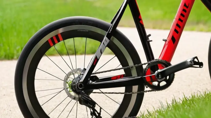 Bicicleta de carbono elegante y ligera con acabado negro brillante