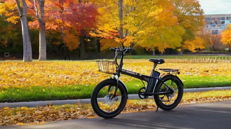 Bicicleta elegante y compacta con acabado negro brillante, ruedas de 24 pulgadas, manillares ergonómicos, asiento acolchado ajustable y un ambiente urbano acogedor