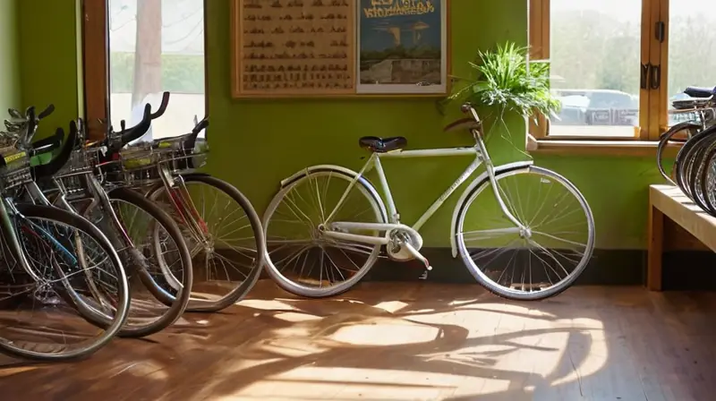 Una tienda de bicicletas vibrante y acogedora
