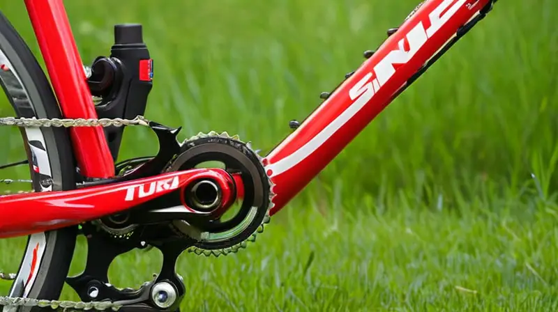Bicicleta de carbono elegante y ligera con acabado negro brillante, detalles rojos, geometría aerodinámica y componentes de alto rendimiento