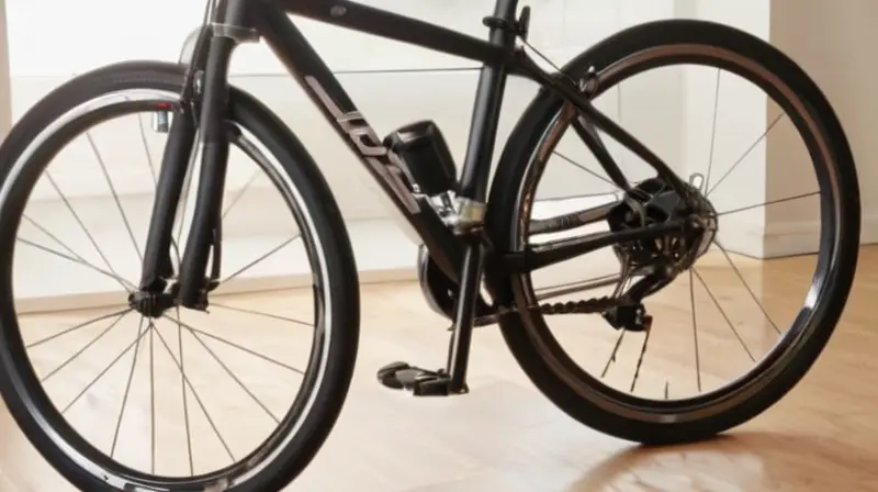 Bicicleta de ejercicio con marco negro elegante