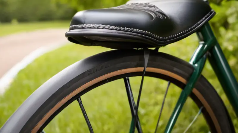 Silla de bicicleta negra elegante y ergonómica
