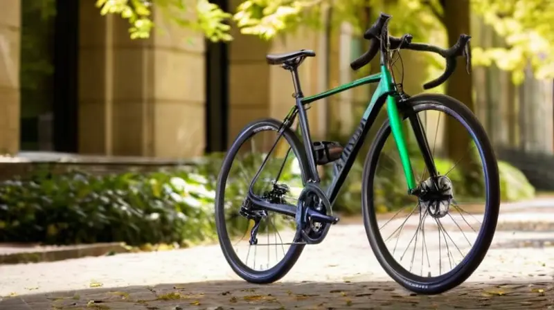 Bicicleta de aluminio ligera y ergonómica con acabado negro mate