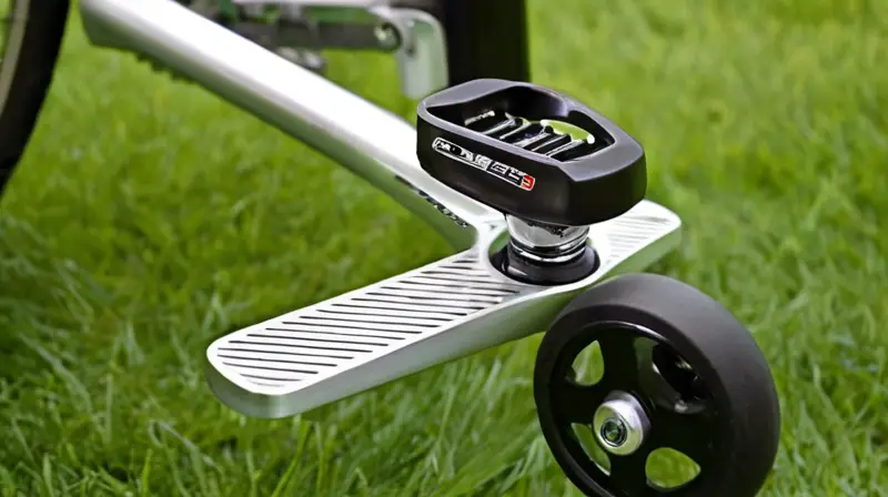 Pedal negro mate de aluminio con diseño concavo