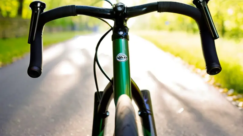 Una bicicleta de aluminio elegante con detalles en fibra de carbono y un entorno urbano vibrante invita a imaginar una aventura