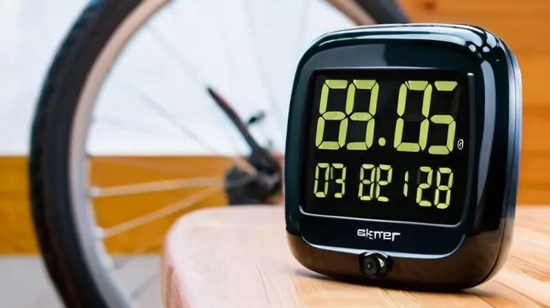 Un moderno odómetro inalámbrico para bicicleta con diseño elegante
