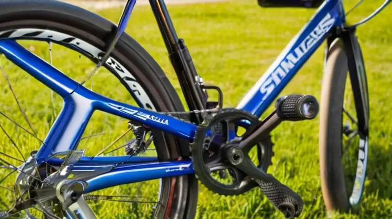 Bicicleta de diseño aerodinámico en azul brillante