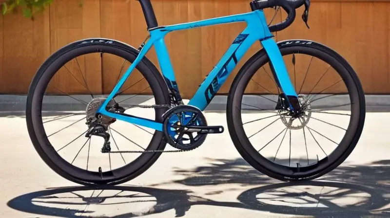Bicicleta de carbono elegante y ligera