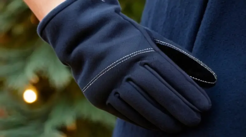 Guantes gruesos y aislantes de color negro con forro de felpa