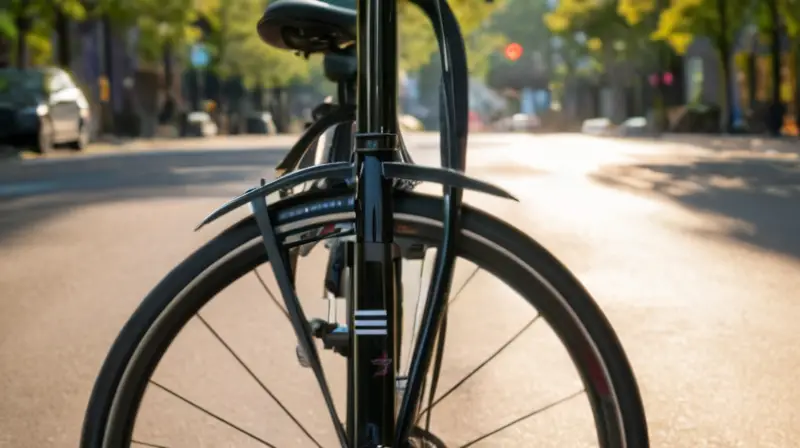 Una bicicleta de aluminio negra y ligera con diseño ergonómico y detalles minimalistas
