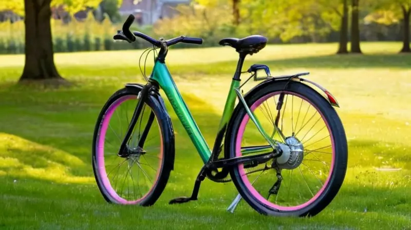 Una bicicleta Lopifit brilla en un parque urbano soleado