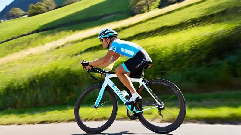 Jersey de ciclismo aerodinámico en azul y negro