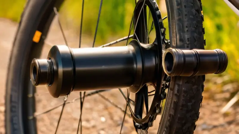 Ruedas Mavic Allroad SL con acabado metálico, diseño intrincado y detalles que evocan aventura en un entorno natural