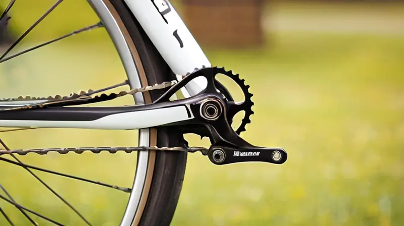 Un primer plano del dropout trasero de una bicicleta muestra su superficie metálica brillante