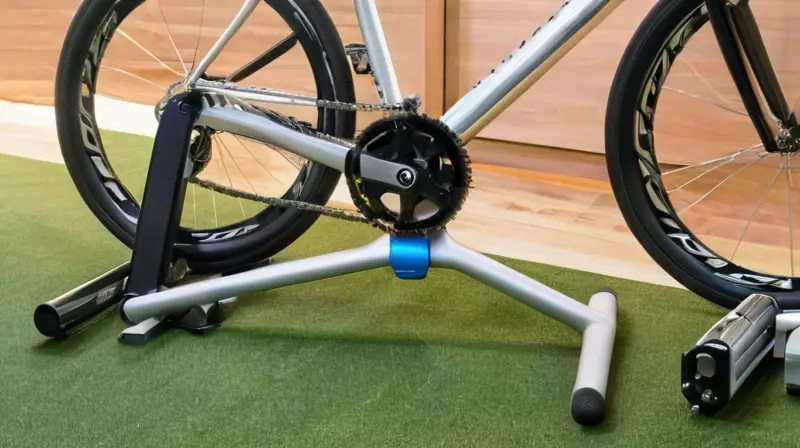 Una bicicleta de spinning negra y brillante destaca en un gimnasio iluminado por luz natural