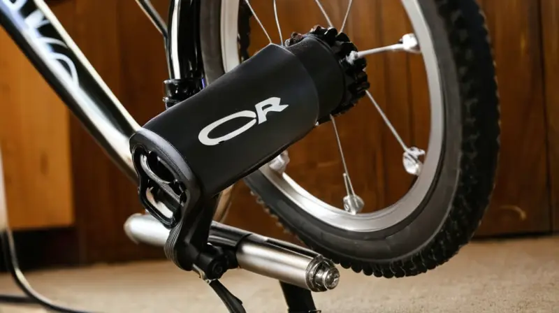 Pedales de bicicleta negros brillantes con detalles metálicos y un ambiente iluminado que resaltan su importancia y realismo