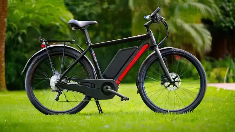 Batería negra elegante con acabado mate