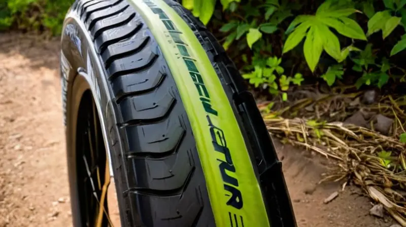 Una imagen detallada de un neumático Michelin Pro4 Endurance muestra su superficie negra