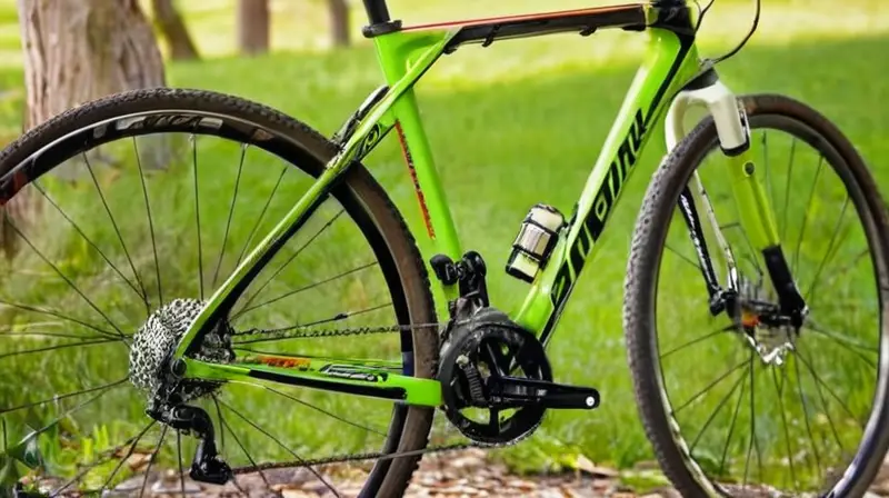 Una bicicleta de montaña Scott Spark verde y negra