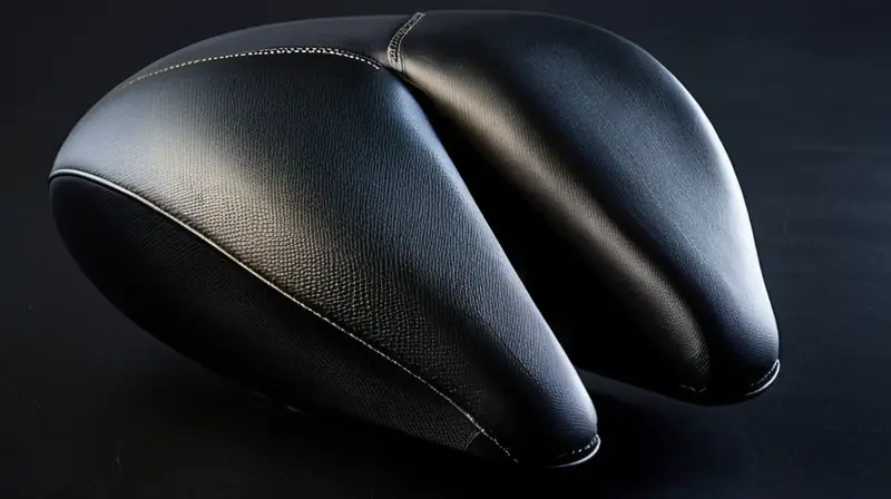 Silla de bicicleta negra elegante con acabado mate