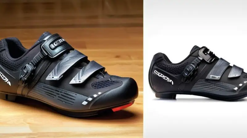 Zapatos de ciclismo negros y grises con detalles en malla