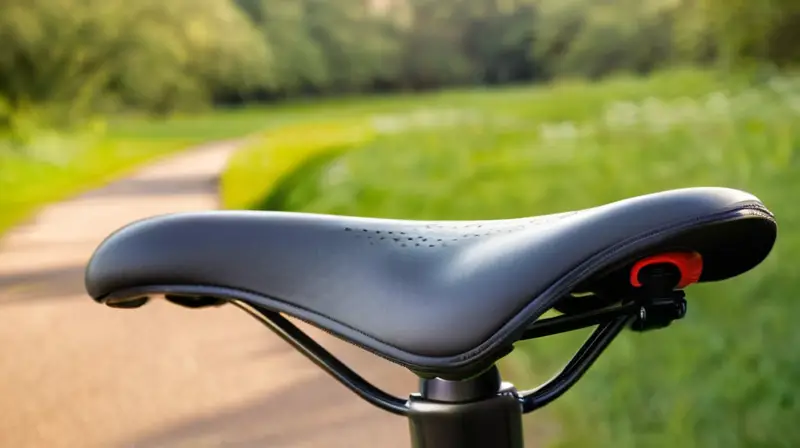 Silla de bicicleta negra elegante y ergonómica