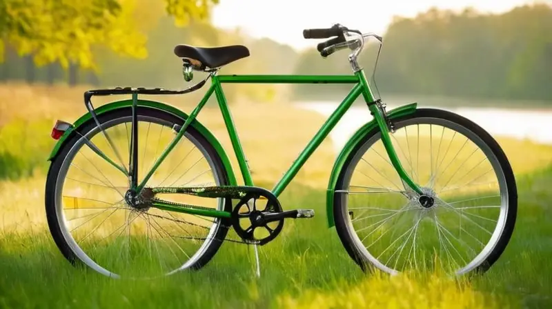 Bicicleta alemana elegante de aluminio pulido con detalles artesanales