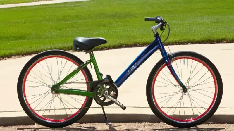 Bicicletas aerodinámicas y coloridas destacan bajo la luz del sol en un entorno natural, sugiriendo aventura al aire libre