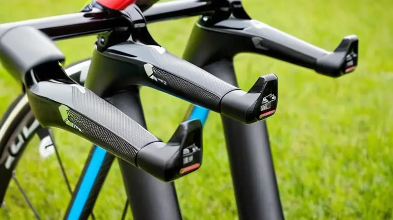Bicicleta de carbono elegante y aerodinámica con detalles en azul, componentes Shimano Tiagra y un diseño minimalista que sugiere velocidad