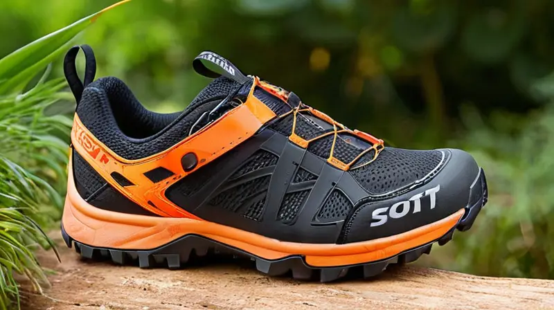 Zapatillas de montaña Scott en negro y naranja