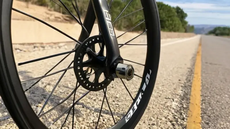 Juego de ruedas de fibra de carbono con acabado negro brillante y diseño tubeless