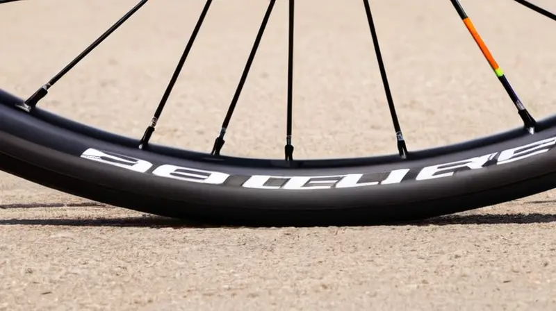 Juego de ruedas de fibra de carbono con acabado negro brillante y diseño aerodinámico